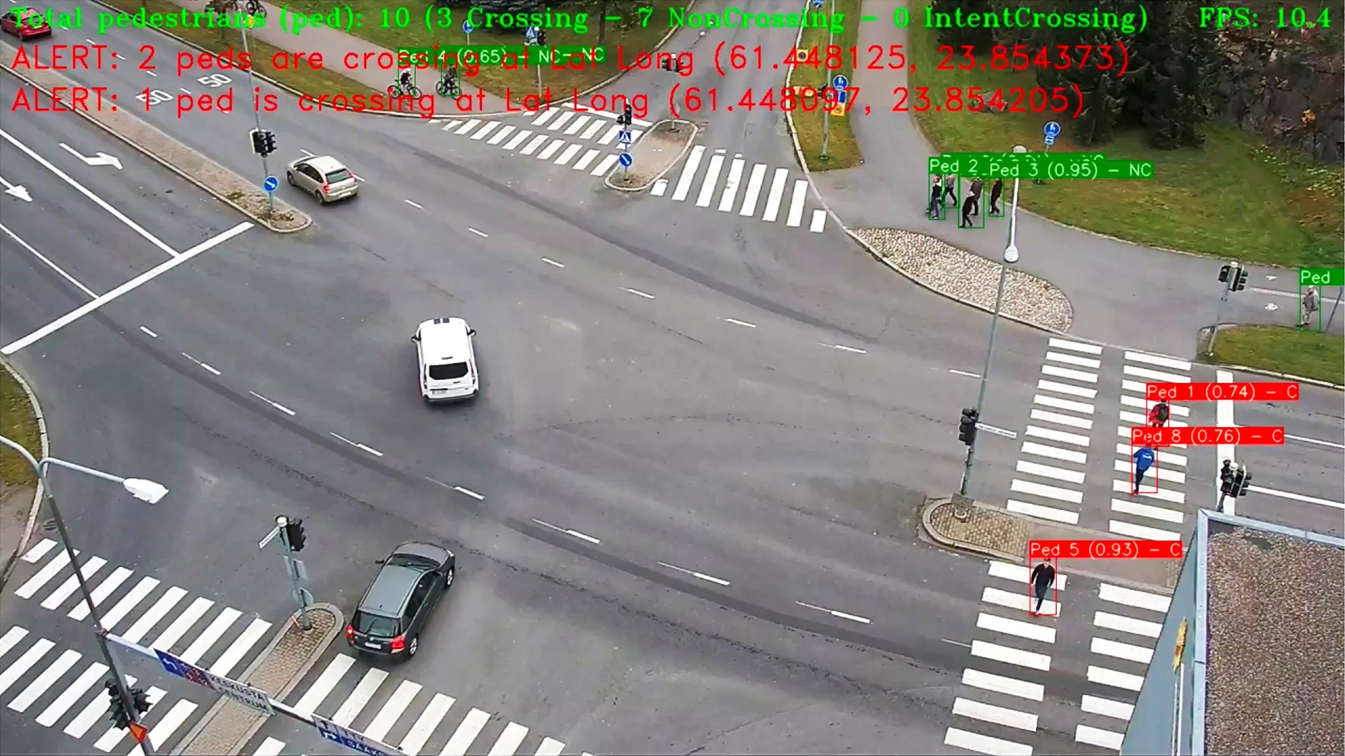 AI and IoT in action at an intersection (Source: City of Tampere)