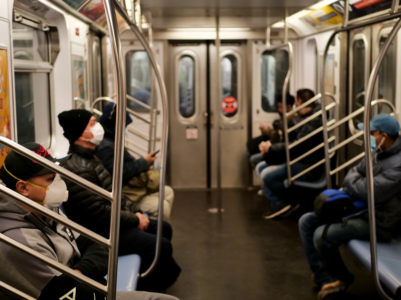 New York subway - Covid-19 © Kevin Benckendorf - Dreamstime.com