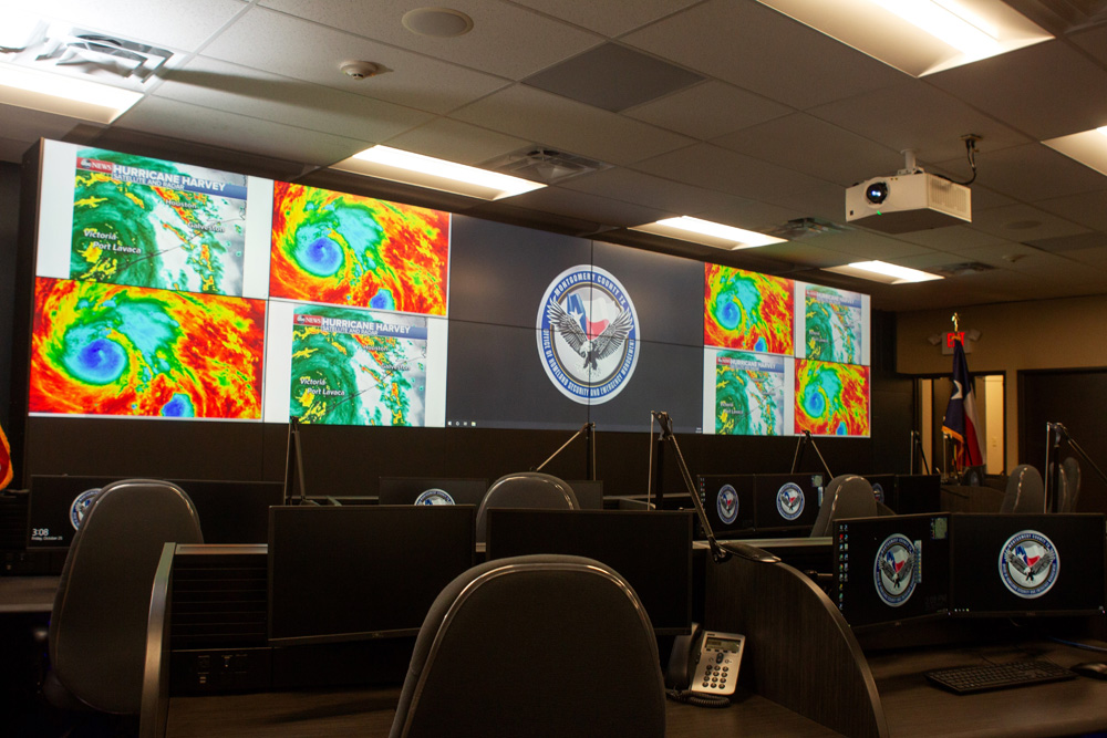 The emergency operations centre in Montgomery County uses Christie Terra to distribute content