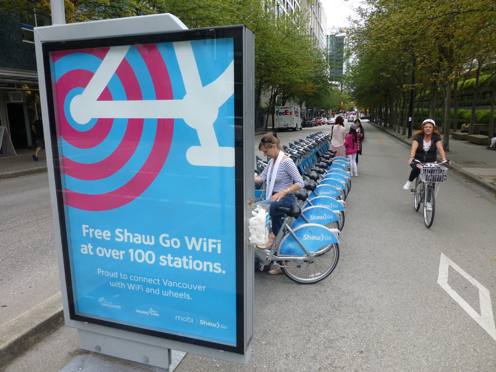 Vancouver, Canada: no e-scooters yet, but a major bike-share scheme run in partnership with Mobi © David Arminas
