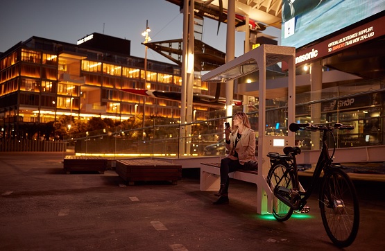 Wynyard Quarter includes smart benches with charging capabilities (Credit: Spark)