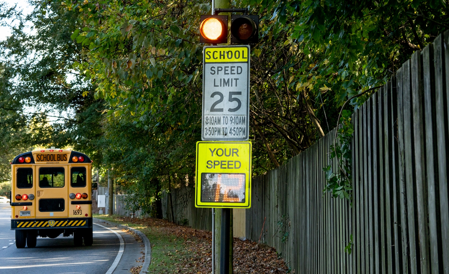 Audi’s C-V2X application is expected to warn drivers when they are approaching a school bus (Credit: Audi of America)