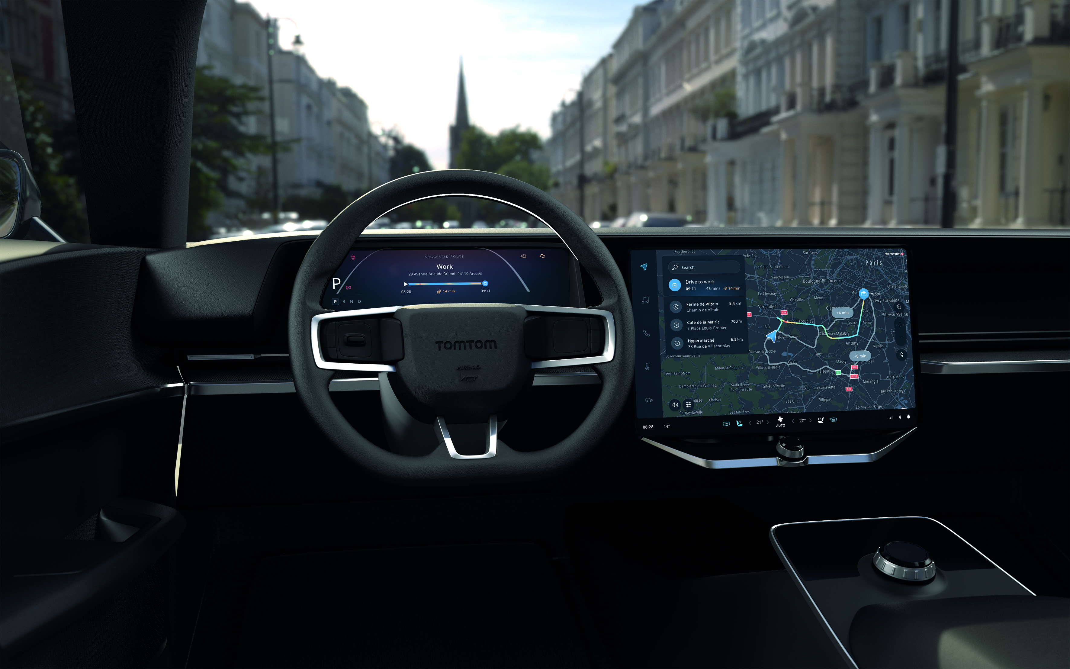 TomTom hybrid navigation routing Amazon electric vehicles