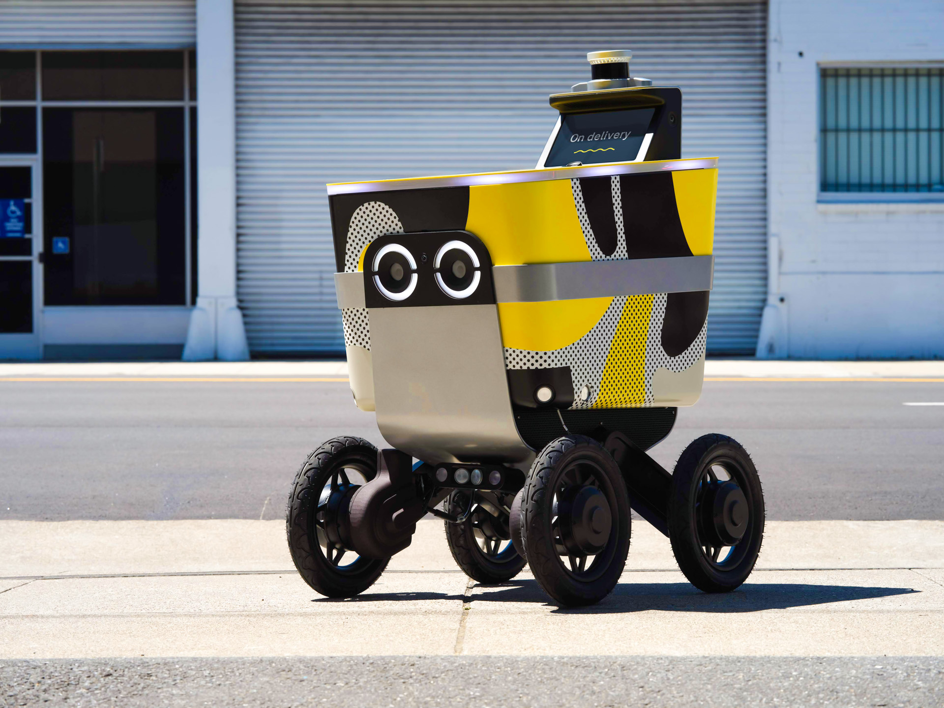 Serve Robotics Ouster digital lidar sensors autonomous delivery bots Uber Eats