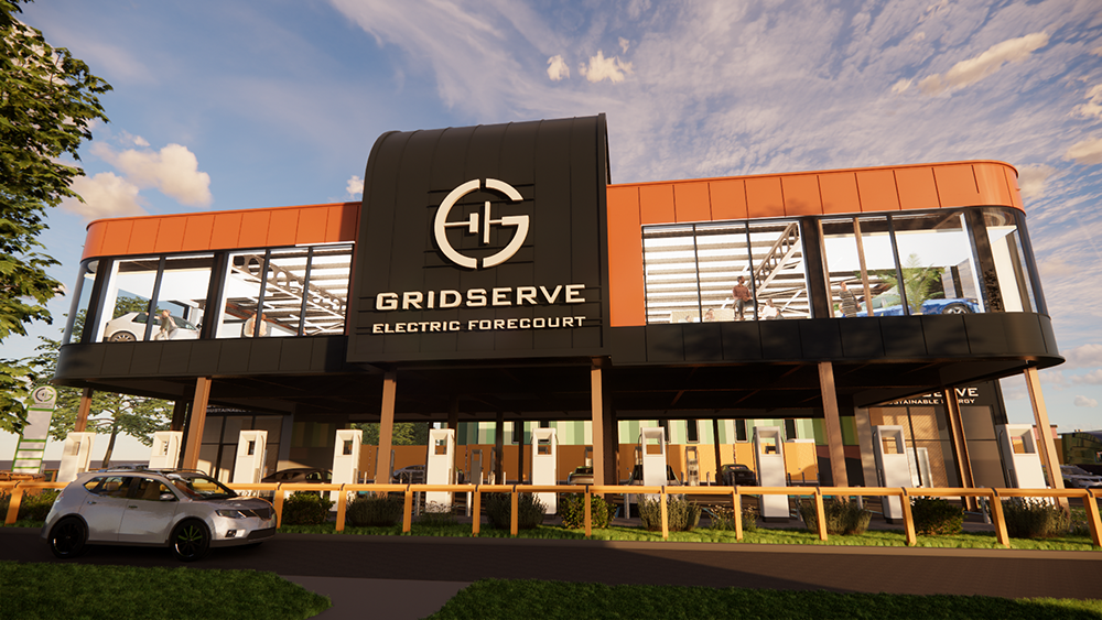 Gridserve says Gatwick electric forecourt will enable 36 EVs to be charged simultaneously (image credit: Gridserve)