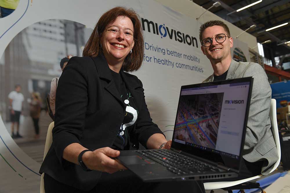 Lyne Jacques, left and Corey Waterson of Miovision