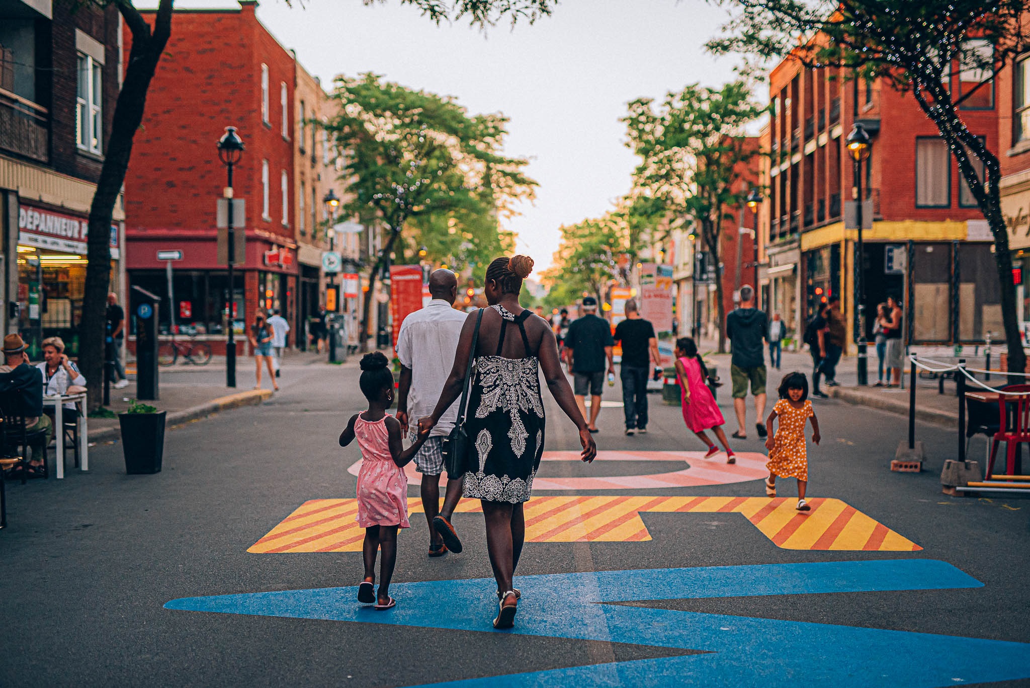 Pedestrianisation decarbonisation air quality Montreal (© Caroline Perron)
