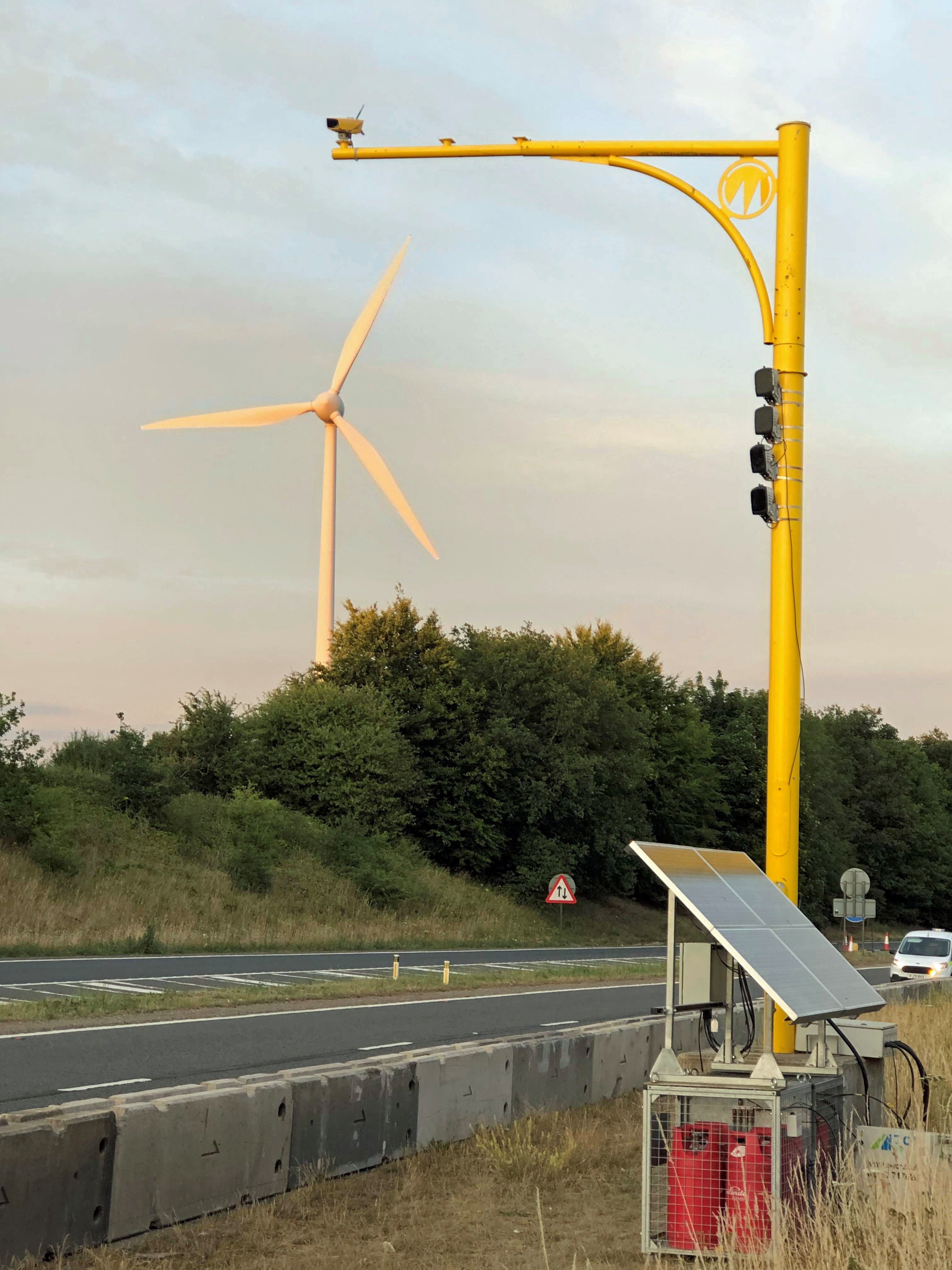 Decarbonising transport speed cameras green energy (image credit: Jenoptik)