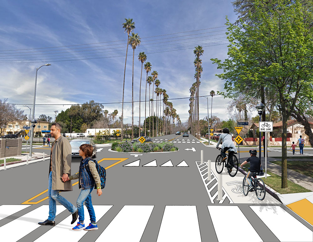 Enhancing sidewalk networks, bike facilities and crossings encourages active travel to local destinations and transit
