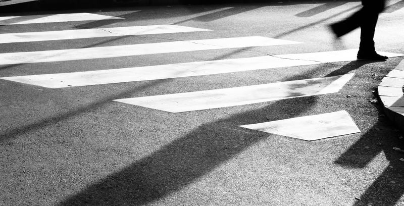 Pedestrian crossing zebra VRU sensor data safety trial © Alexlinch | Dreamstime.com