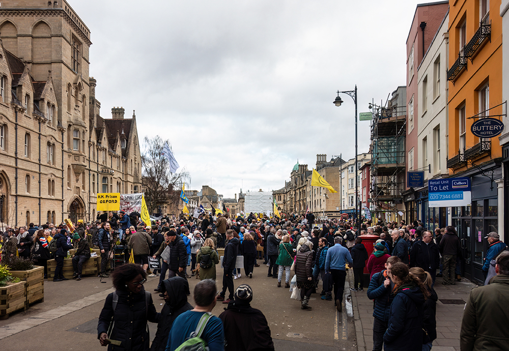 Protests in Oxford, UK, in February 2023: so do 15-minute cities have a PR problem? © Sarah2 | Dreamstime.com