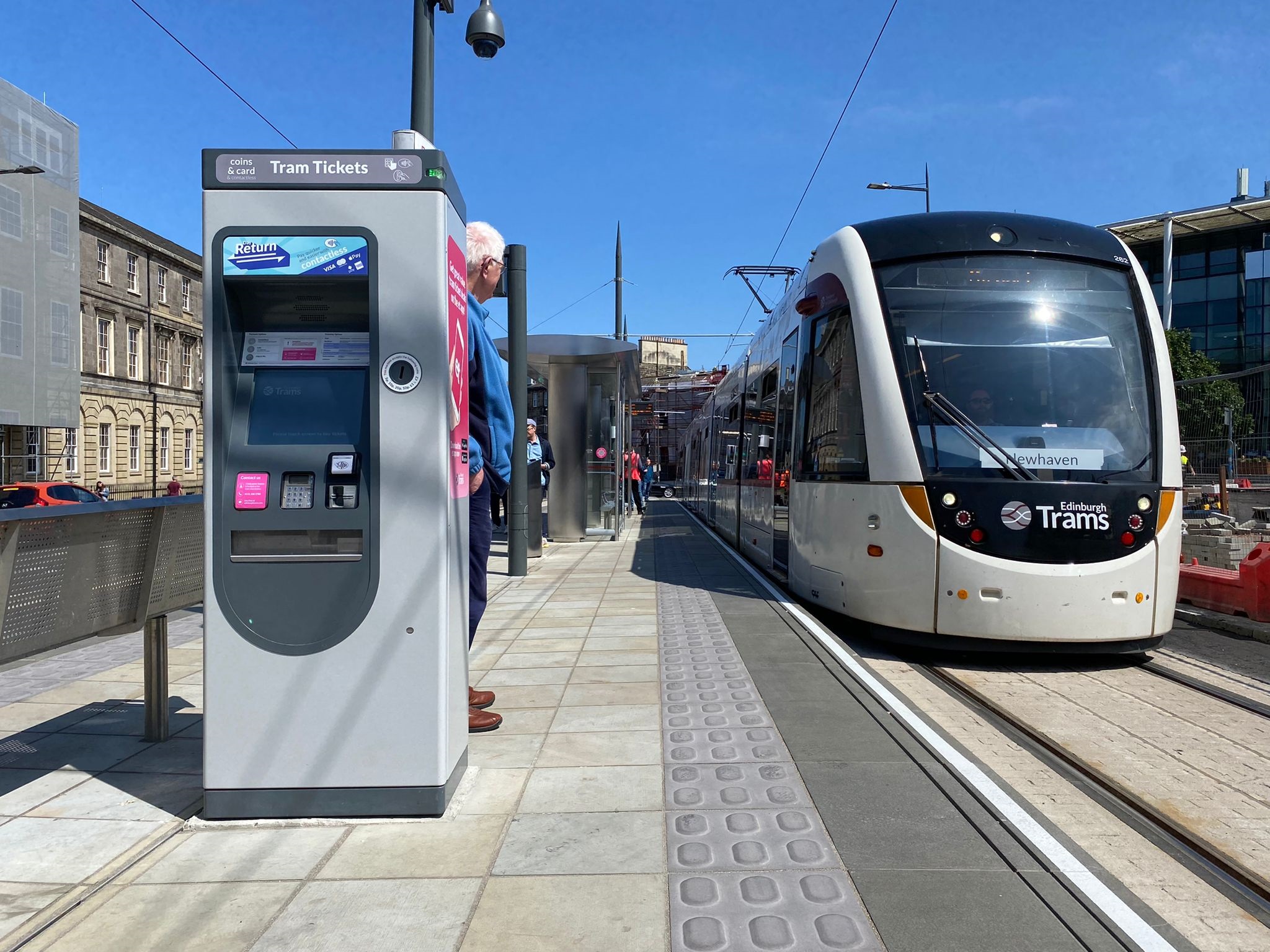 Light rail trams Edinburgh ticketing payment validation 