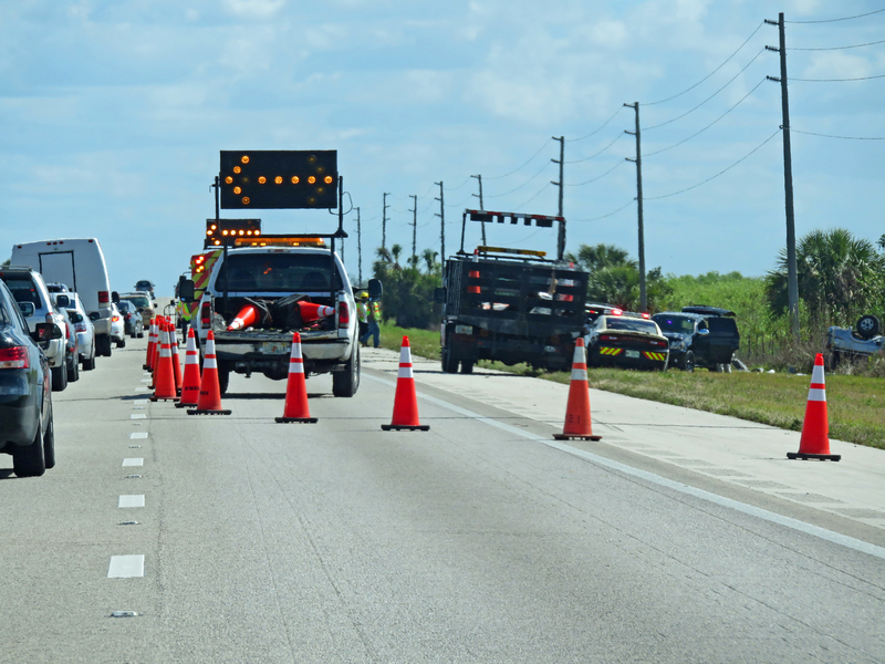 Traffic danger road safety workzone cones © Palms | Dreamstime.com