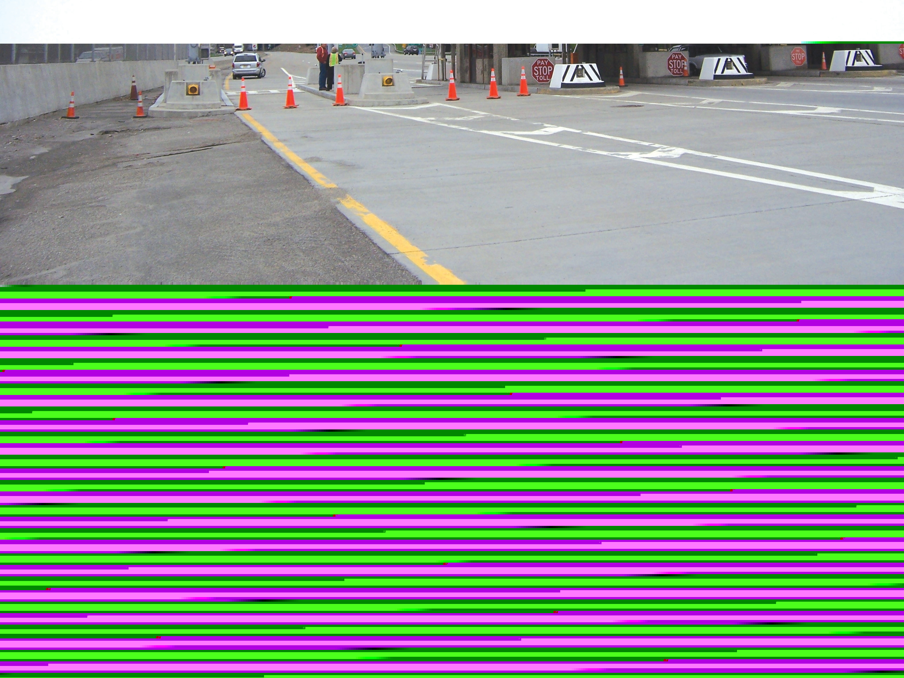Test toll lane at Beacon Bridge, NY