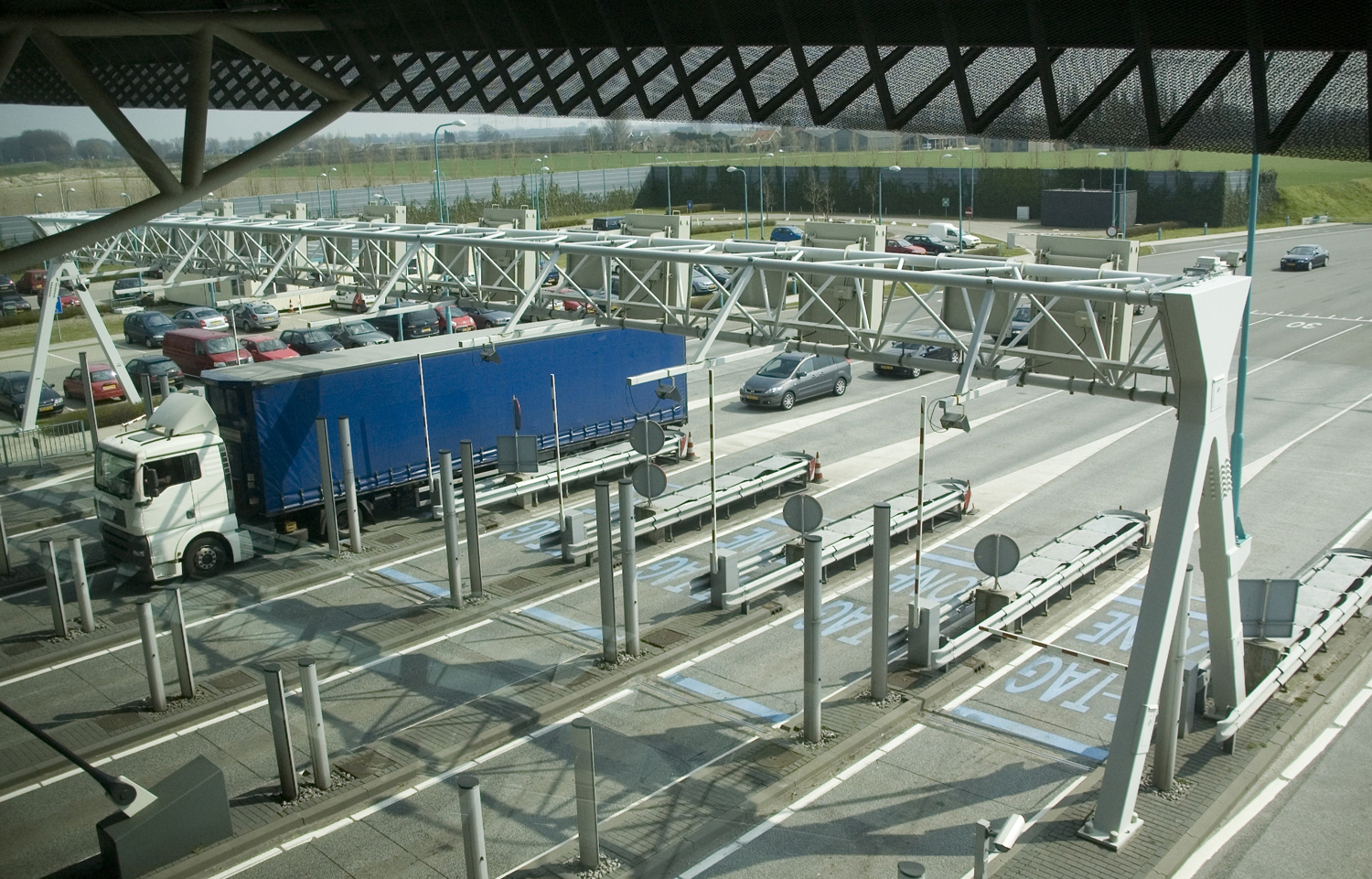 Westerscheldetunnel's toll plaza, Netherlands 