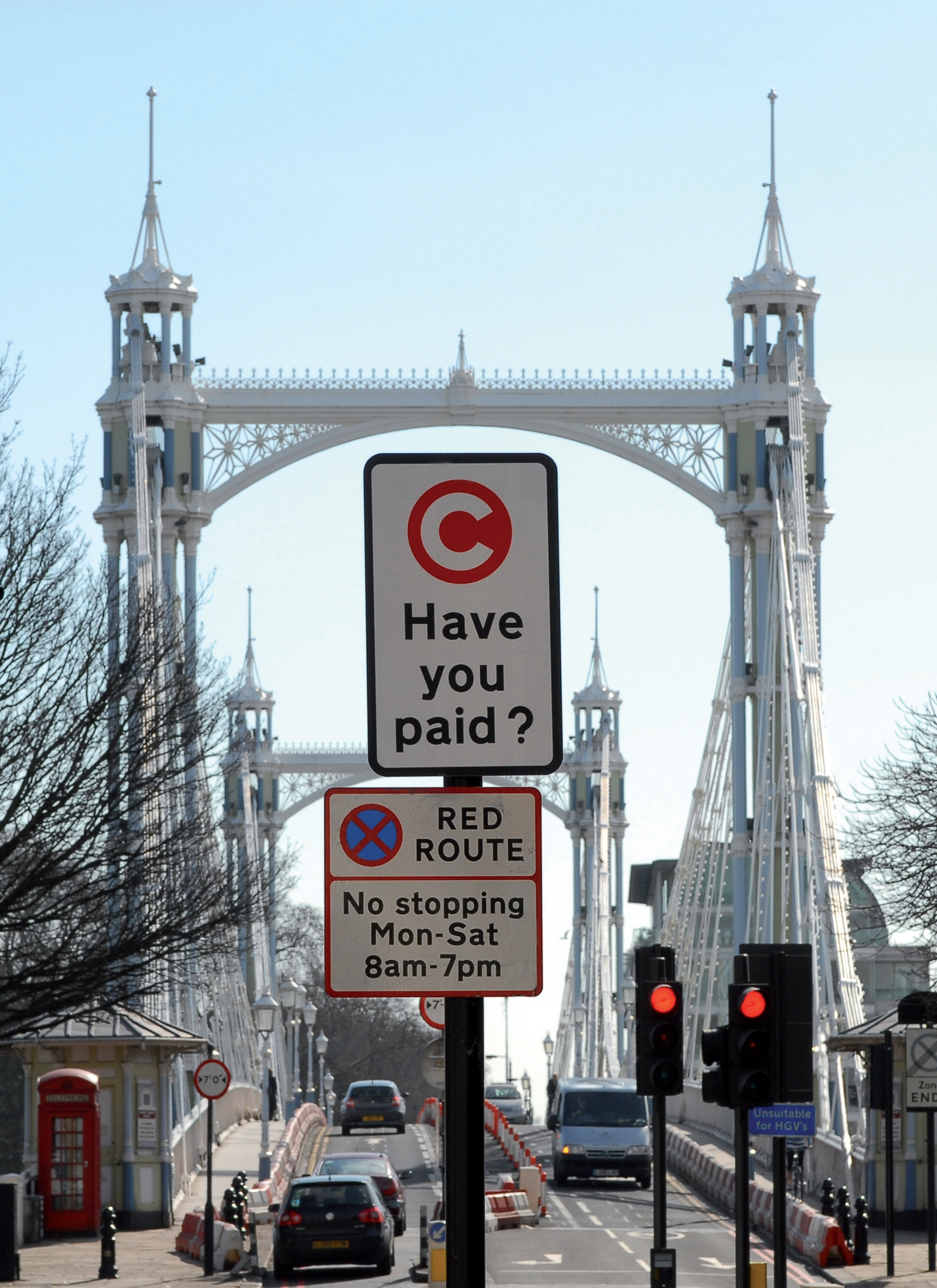 congestion charge sign 