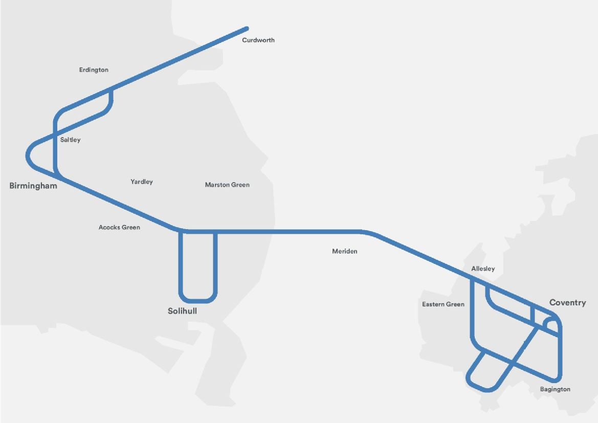 The route runs from Coventry to Birmingham (© TfWM)