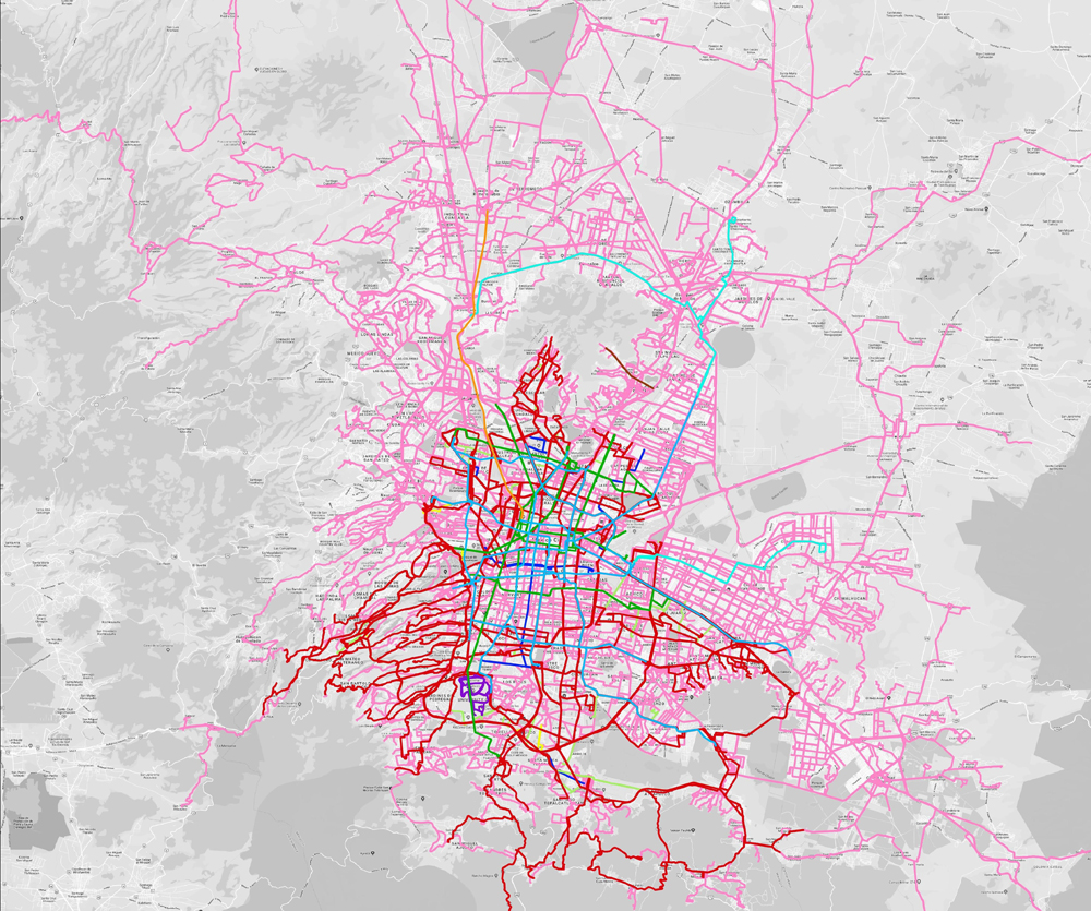 Mexico City: the wide reach of informal routes gives low-cost rides to the city’s farthest-flung neighbourhoods