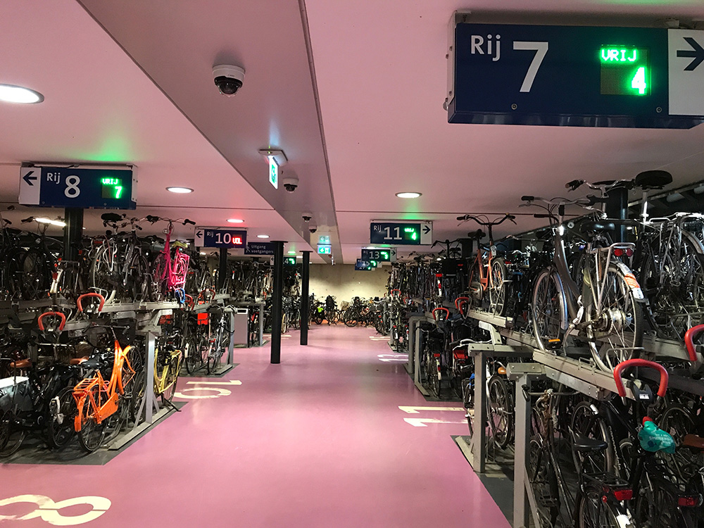 The right infrastructure – such as this bike park at Utrecht Central Station - is a crucial part of making cycling more attractive