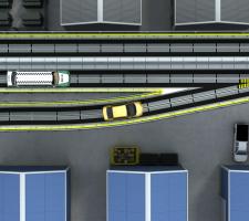 TEV track lanes merging