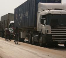 Trucks ferrying cargo in Uganda