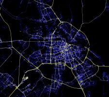 This image maps the location of 'traffic probes' in Amsterdam - the positions from which connected devices are providing live traffic information2..jpg