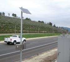 solar-powered traffic detection system 