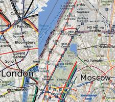 map of London and Moscow