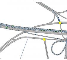 Microscopic simulation of the Cross Bronx Expressway section 