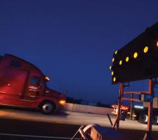 Truckers are most affected by the lane closures