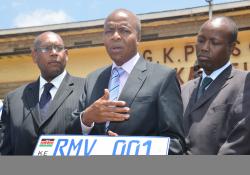 t Kenya Transport Cabinet secretary Michael Kamau numberplate