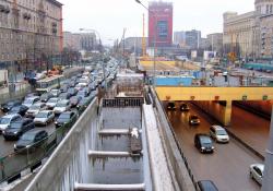 Typical views of traffic congestion in Moscow 