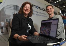 Lyne Jacques, left and Corey Waterson of Miovision
