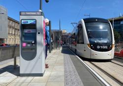Light rail trams Edinburgh ticketing payment validation 