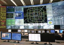 Display wall in the Beijing Olympic Traffic Command Center
