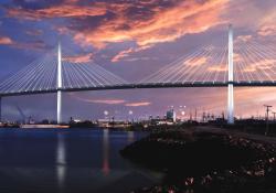 Artist's impression of the new Gerald Desmond Bridge